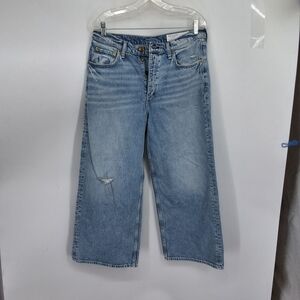 Rag & Bone Sz 31 Andi High Rise Ankle Wide Leg Denim